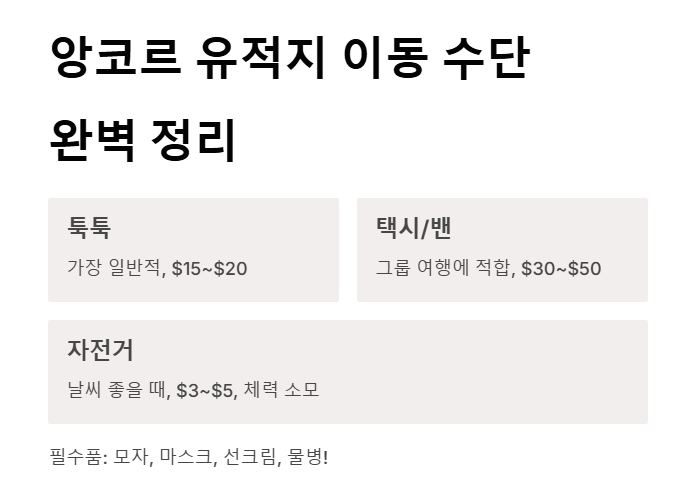 앙코르 와트 패키지 여행 준비물 티켓구매 관람 루트 총정리