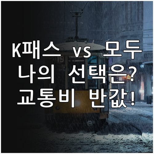 나에게 맞는 교통카드 선택법 K패스와..