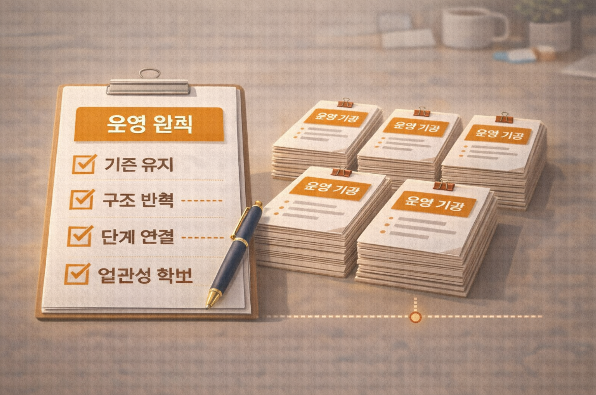 운영 원칙이 정리된 구조 점검 문서 이미지