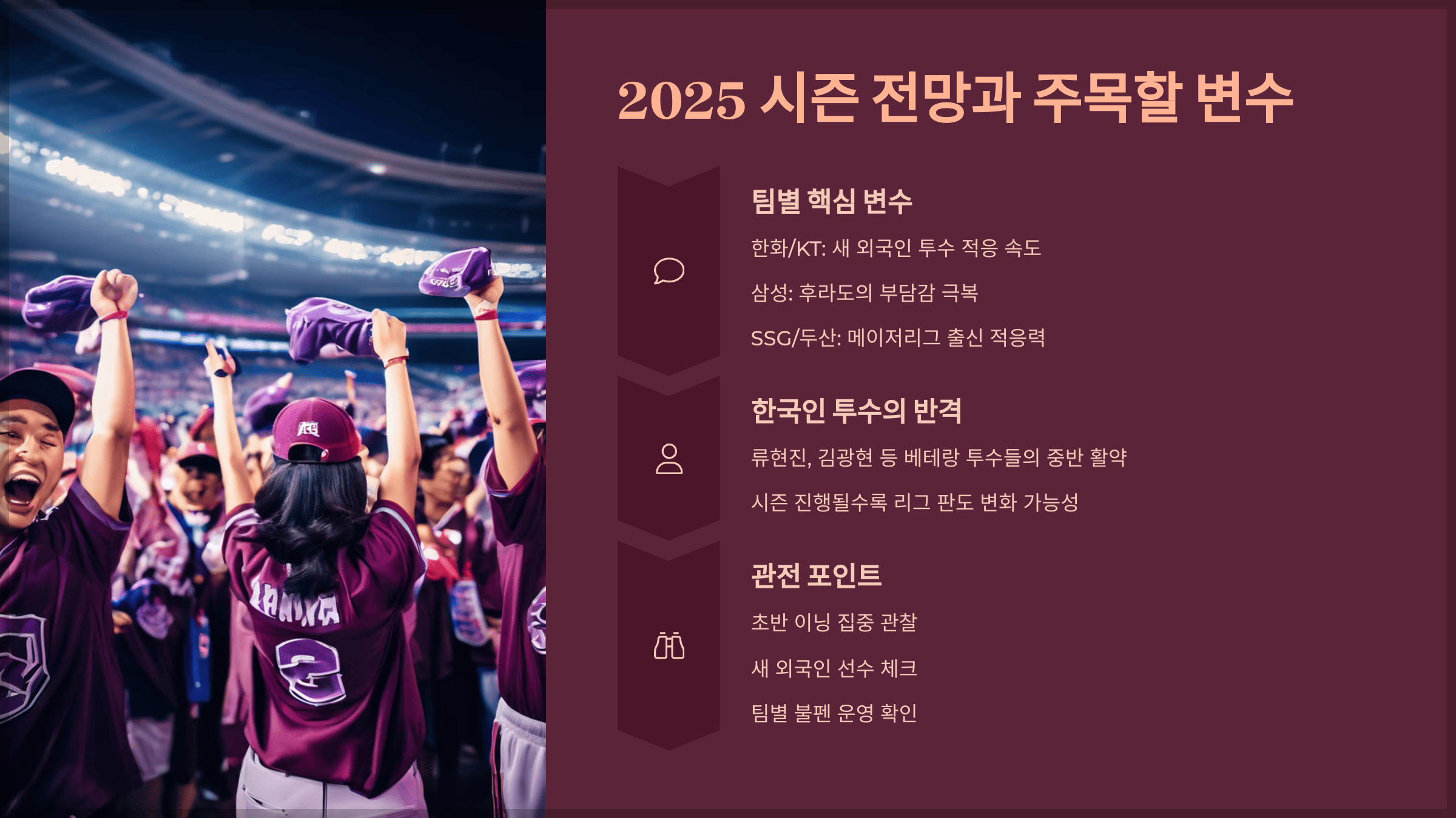 2025 시즌 전망과 주목할 변수