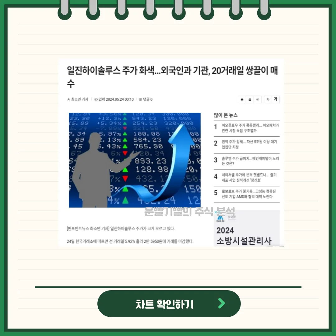 일진하이솔루스 뉴스