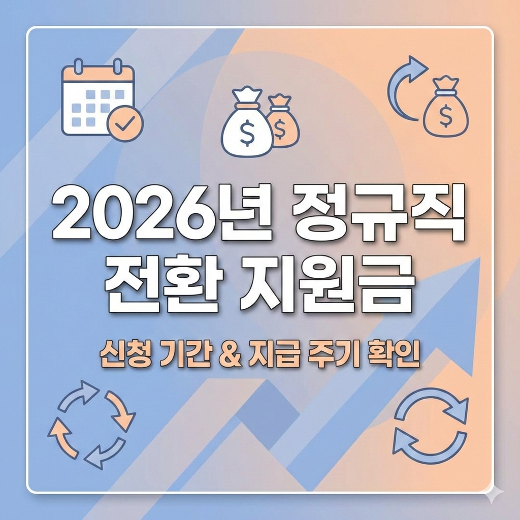 2026년 정규직 전환 지원금 신청 기간과 지급 주기는 어떻게 되나요?
