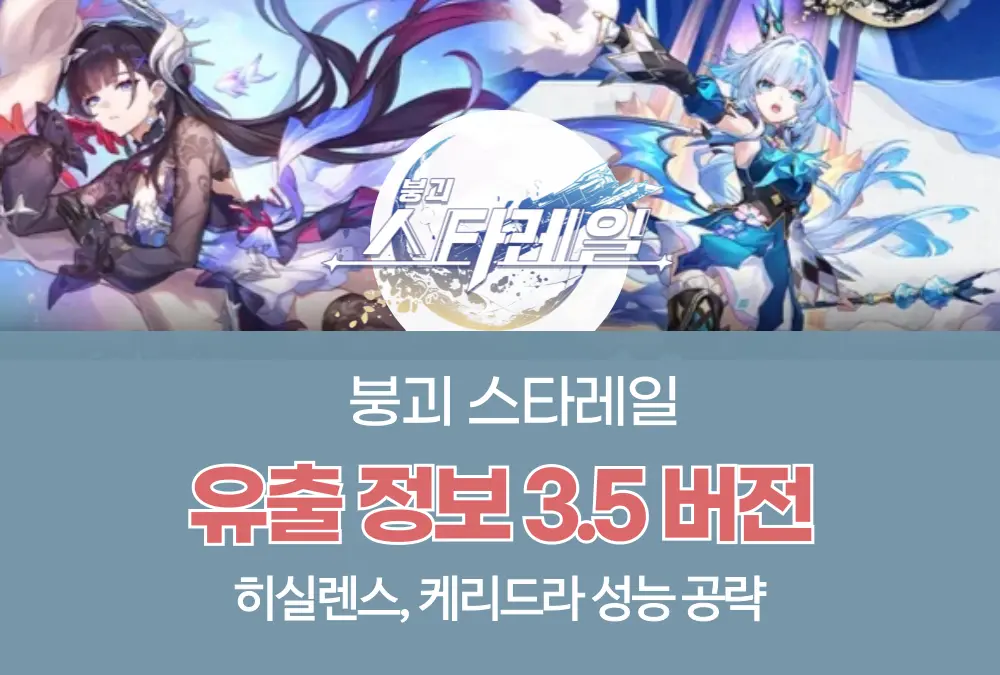 붕괴 스타레일 Honkai Star Rail 유출