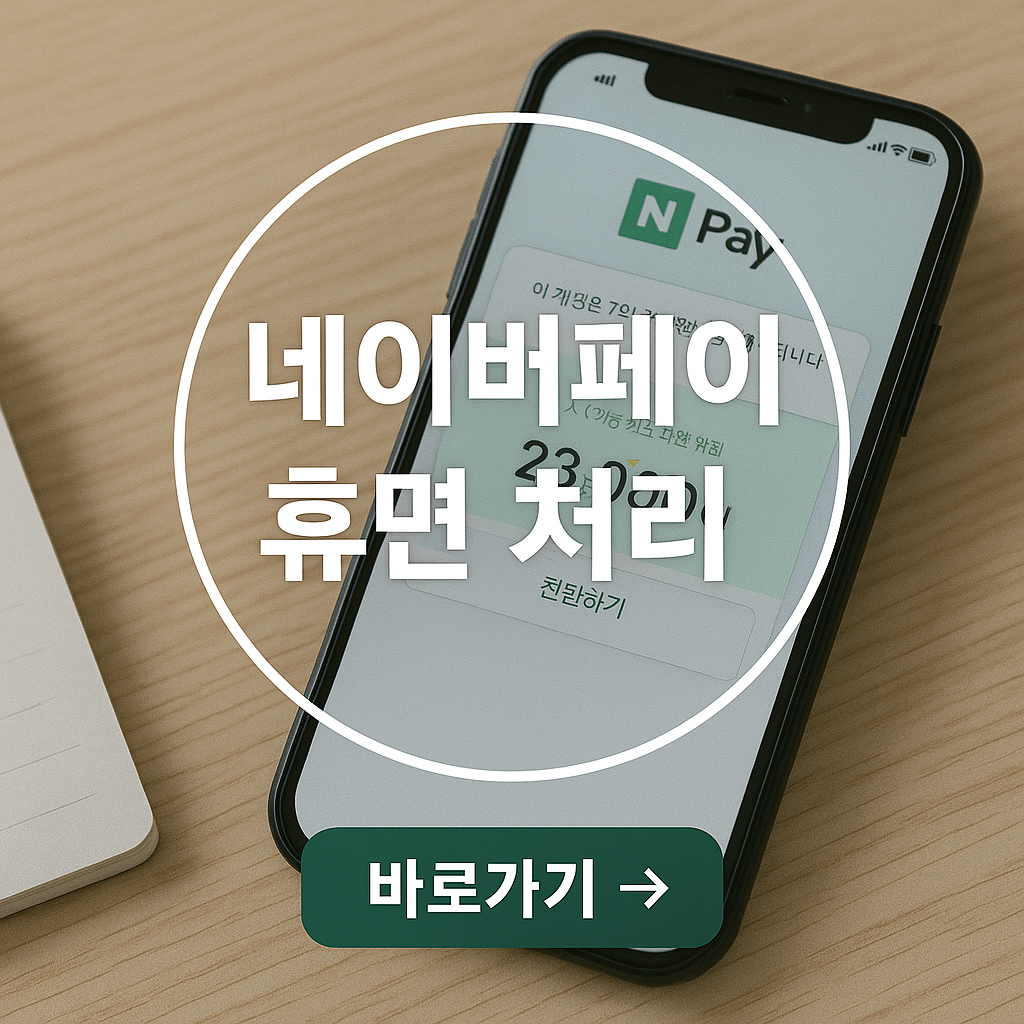 네이버페이 포인트 휴면 확인