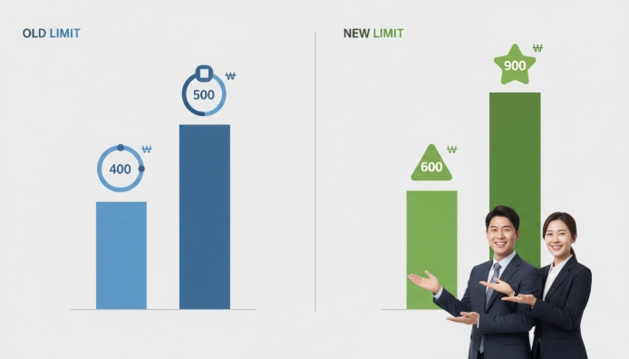2025년 대비 2026년 가업상속공제 한도 및 적용 대상 매출액이 확대됨을 시각적으로 보여주는 막대그래프 인포그래픽.