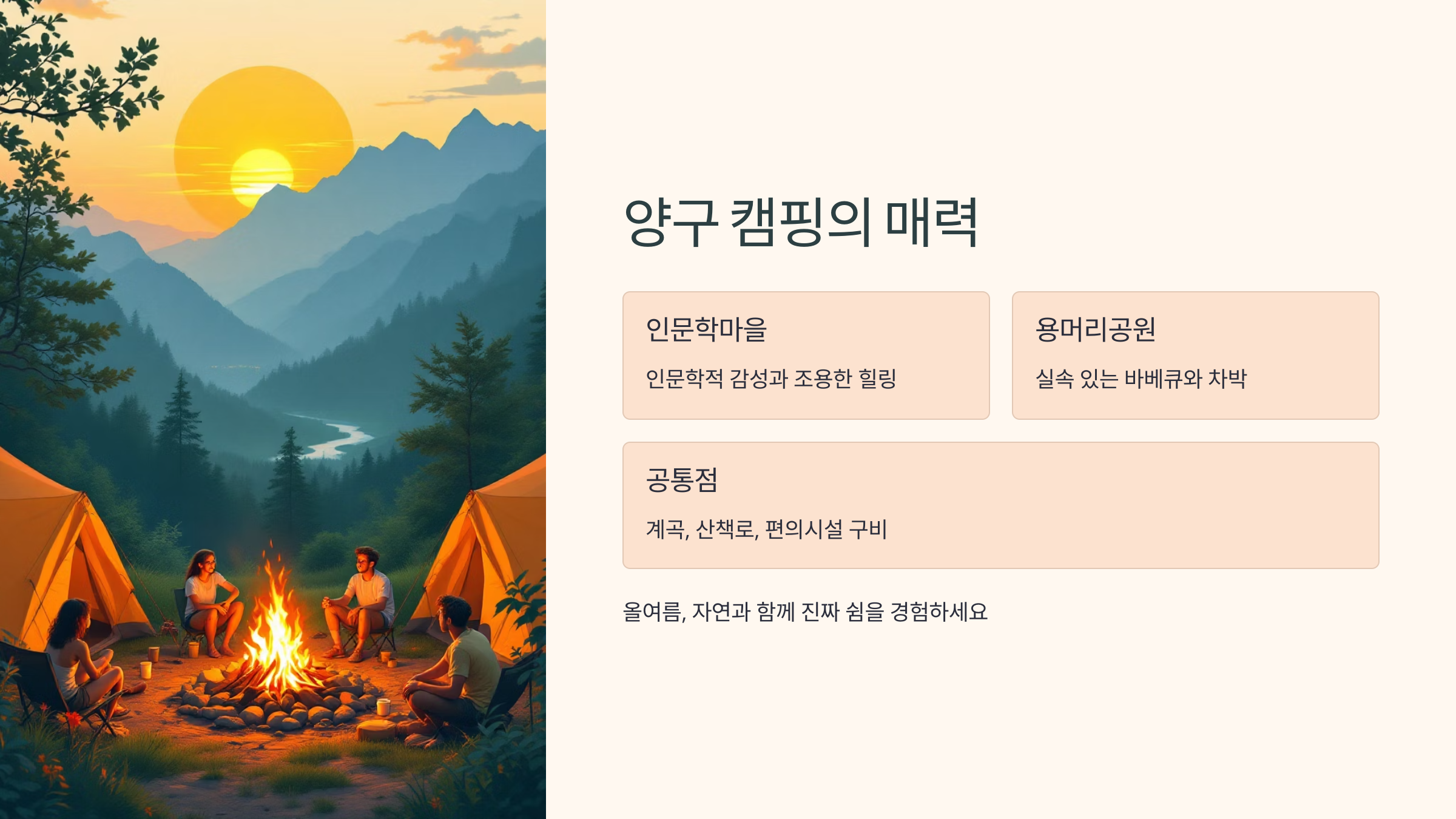 🏕️ 2025 양구 감성캠핑 : 인문학마을 캠핑장 vs 용머리공원 캠핑장!