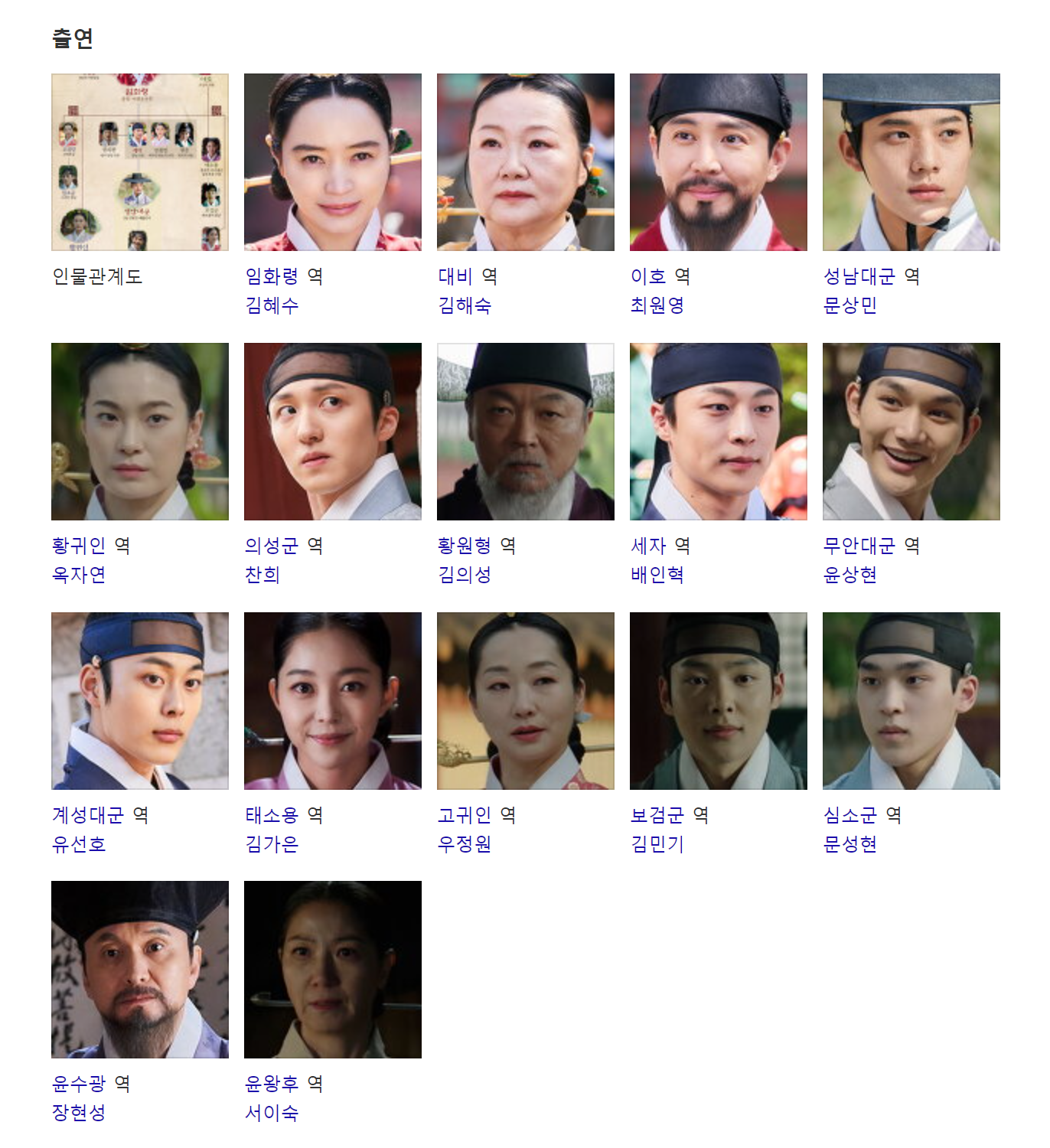 슈룹 드라마 등장인물 인물관계도 총정리