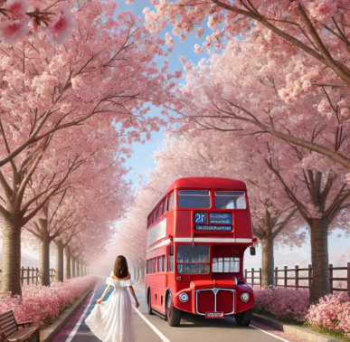 이월드 빨간 2층 버스 광장