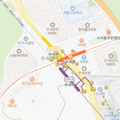 수서역_노선도