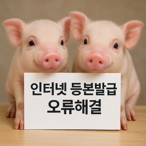 인터넷 등본발급 오류해결