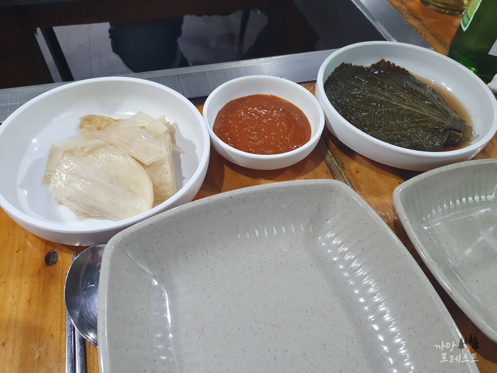 화성 만미정게판 밑반찬