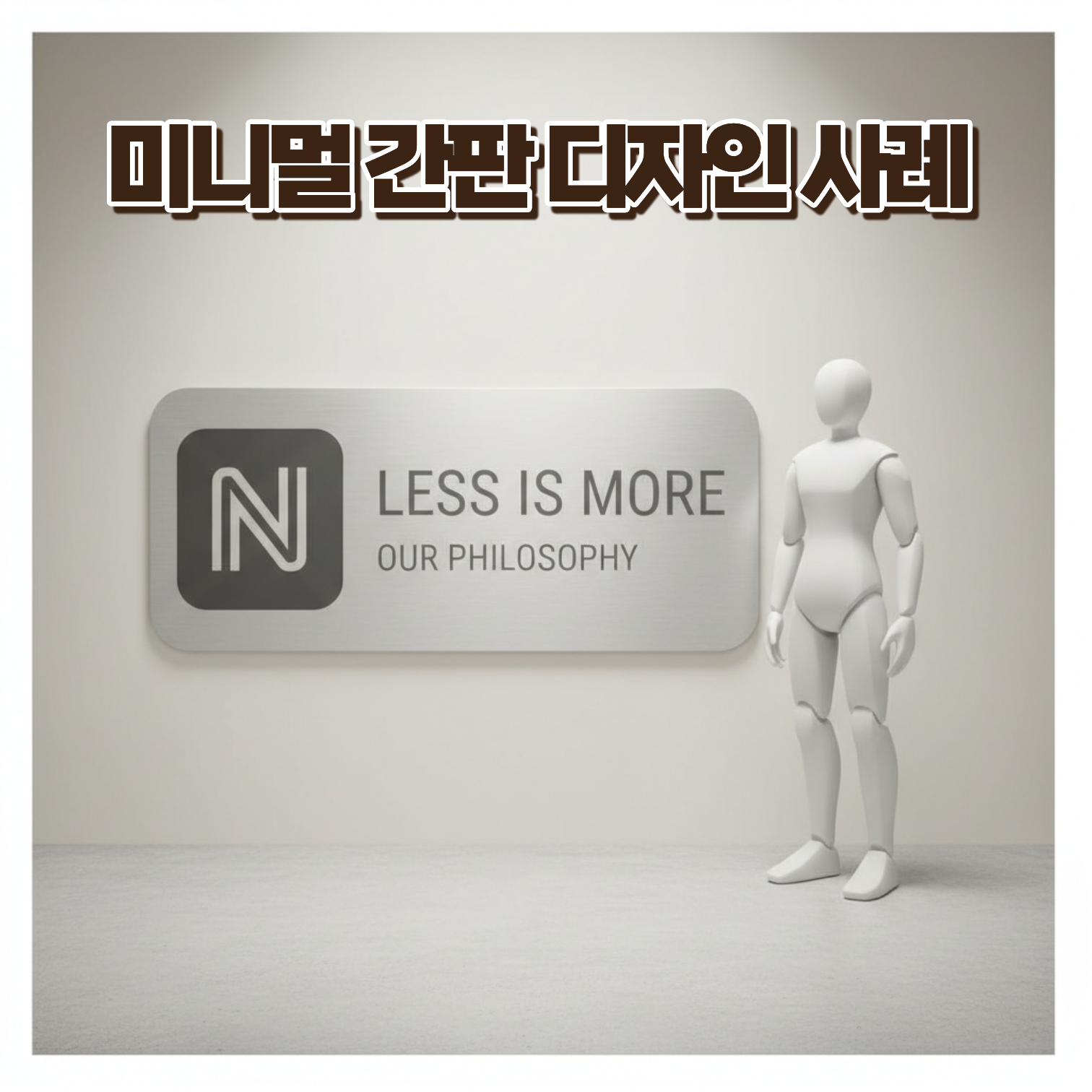 미니멀 간판 디자인 사례: 단순함 속에 담긴 브랜드 철학