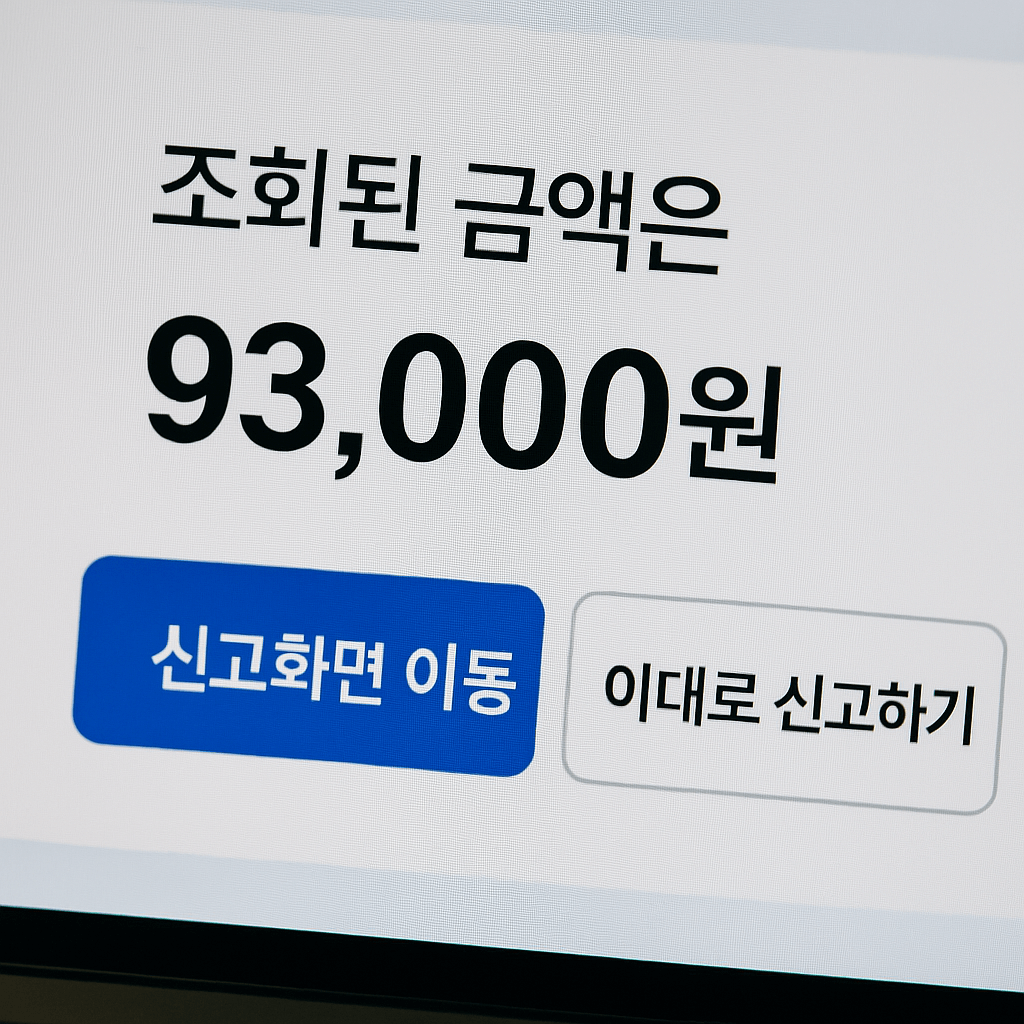 실제로 홈택스 원클릭 신고 사용해보니 어땠을까?