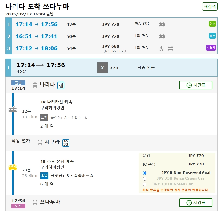 츠다누마 교통편