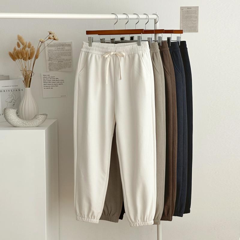 여성 조거팬츠 골덴 바지 와이드 팬츠 가을 겨울 기모 여자 조거