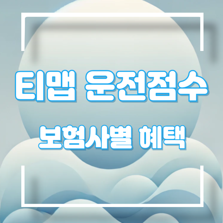 티맵 운전점수 보험할인