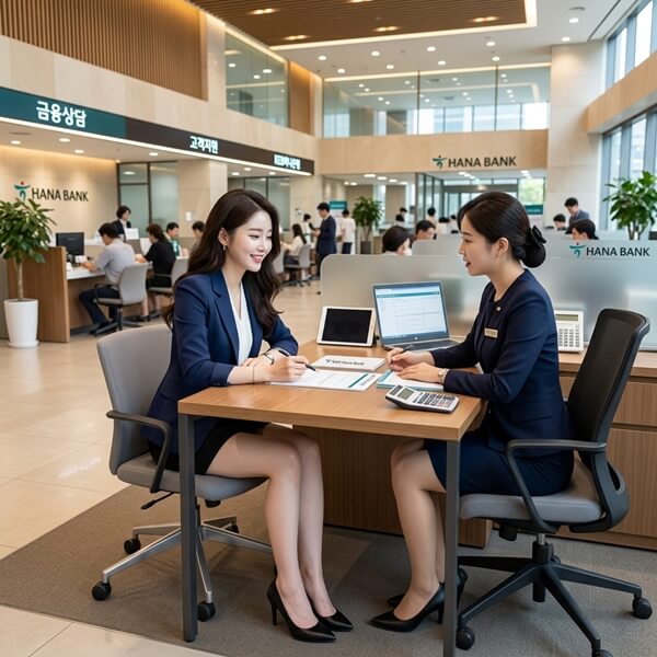 소상공인 고용유지지원금 관련하여 상담을 하고 있는 모습