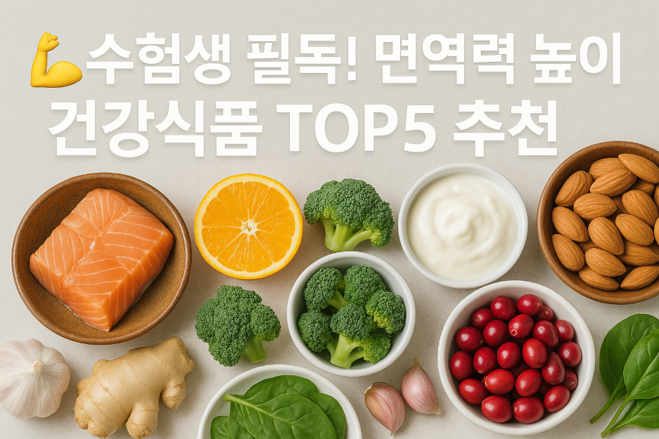 수험생 필독! 면역력 높이는 건강식품 TOP5 추천