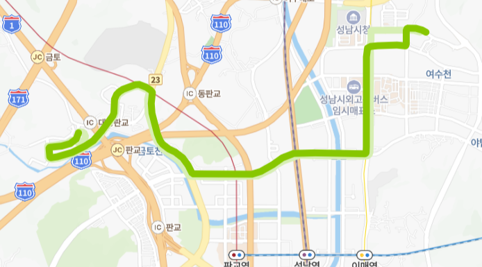 성남-73-2번-버스-노선-지도