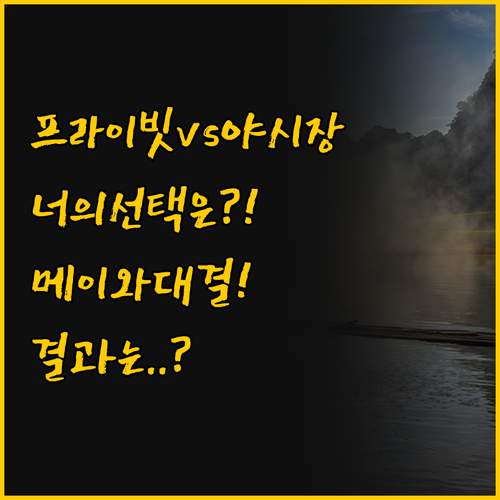 프라이빗 휴식파 vs 야시장 액티비티..