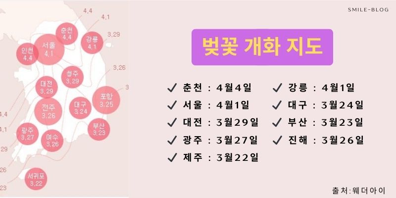 [2025 벚꽃 개화 지도 &amp; 절정 시기] 여의도·진해·경주 벚꽃 명소 &amp; 축제 일정 총정리