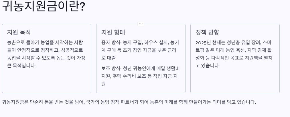 귀농지원금이란?