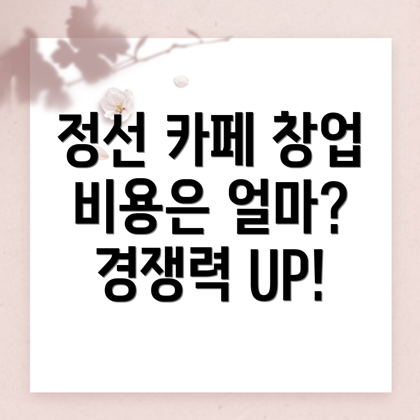 정선군 카페 창업