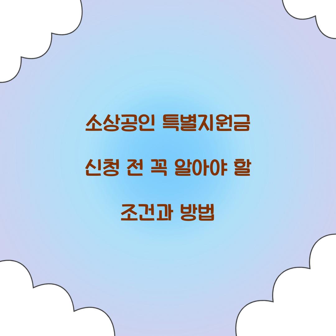 소상공인 특별지원금