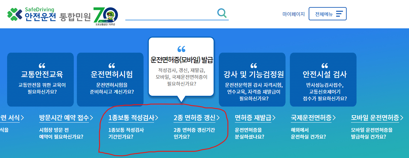 운전면허증 적성검사