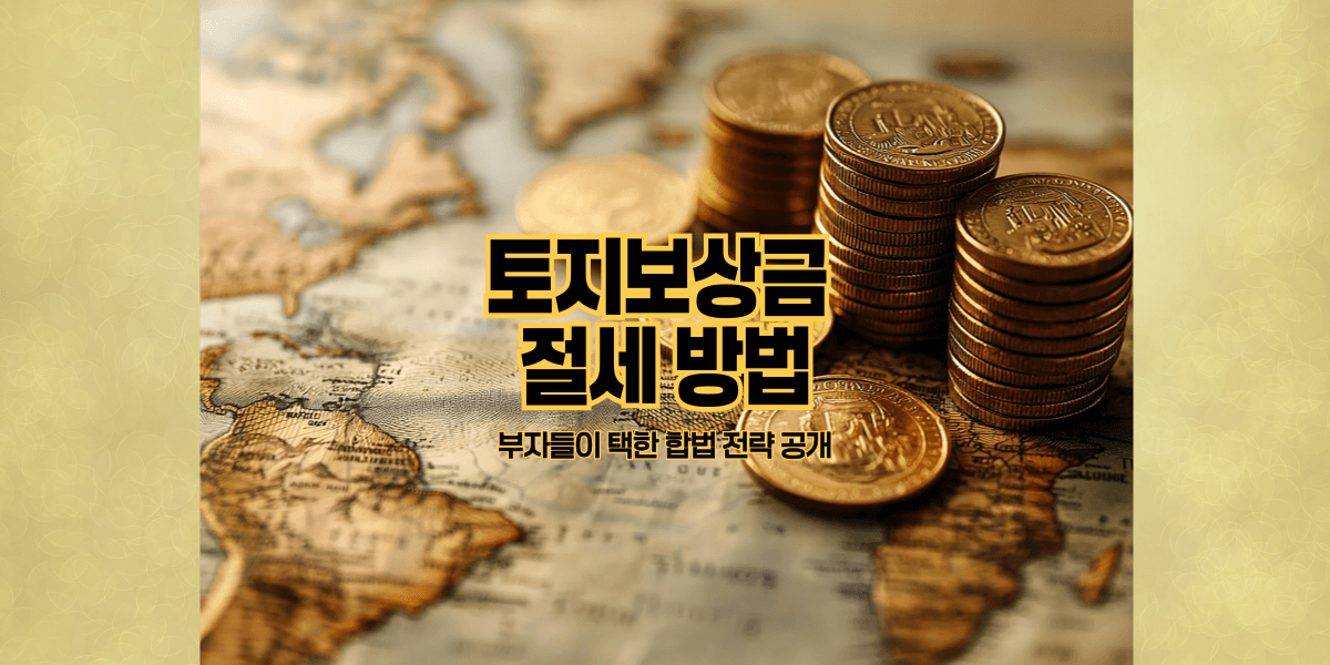 토지보상금 절세 방법｜부자들이 택한 합법 전략 공개