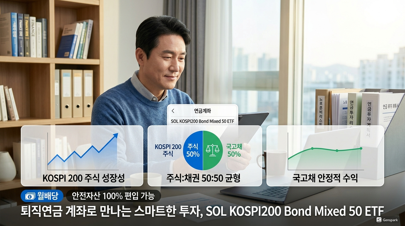 월배당에 퇴직연금 100% 편입까지… SOL 코스피200채권혼합50 ETF 주목받는 이유