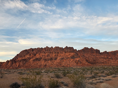 Valley of Fire State Park,멀리서 바라본 붉은바위산