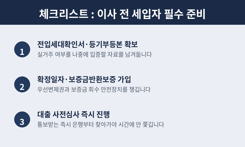 이사전 세입자 필수 준비