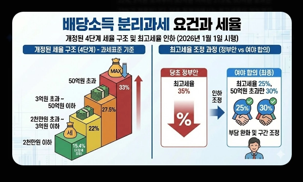 배당소득세&middot;매매차익 세금 [2026년 개정] 거래세 인상&middot;양도세&middot;종합과세 절세 총정리