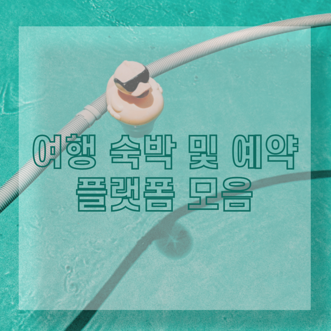 여행갈 때 유용한 숙박 &amp; 예약 플랫폼 TOP 10