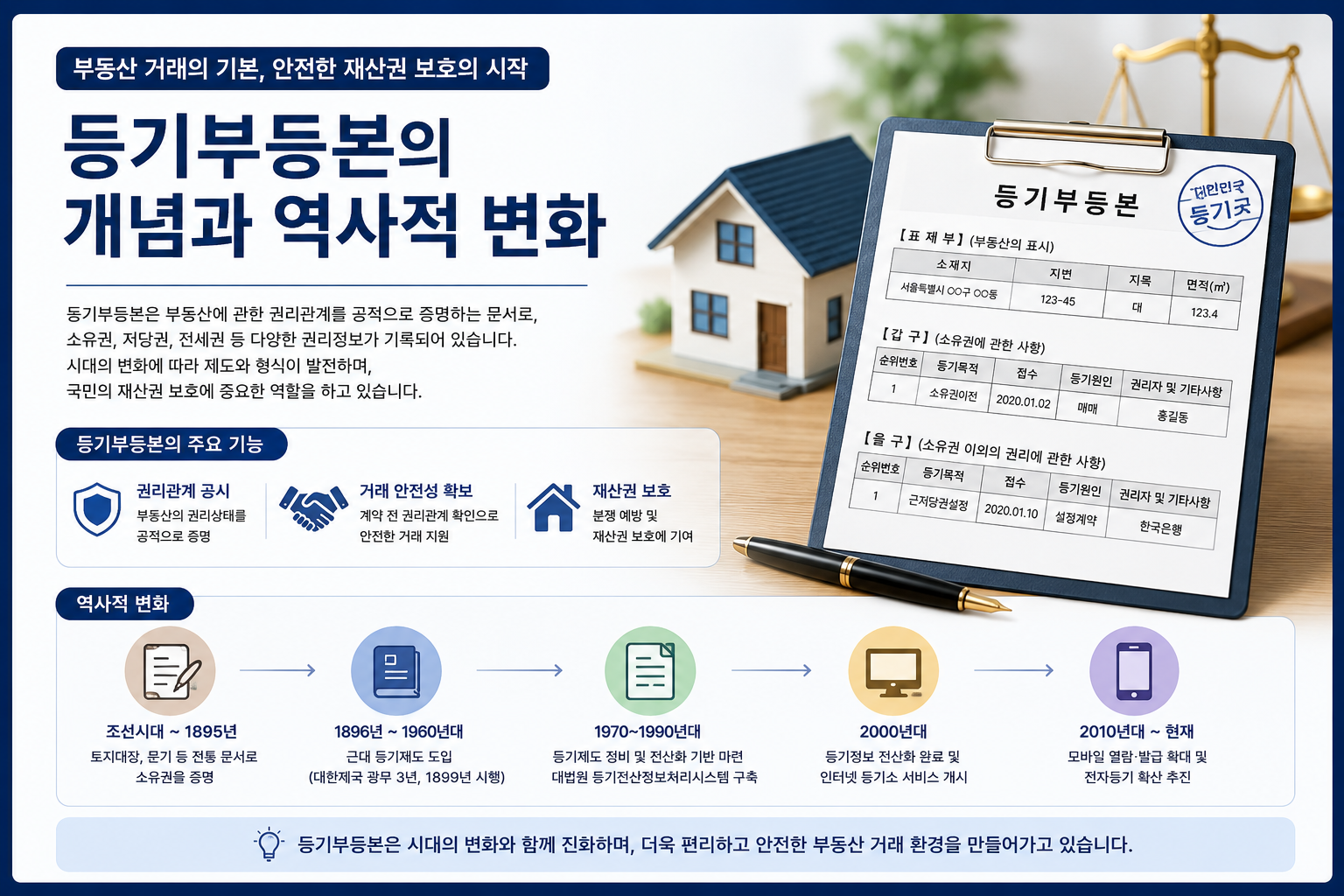 등기부등본의 개념과 역사적 변화