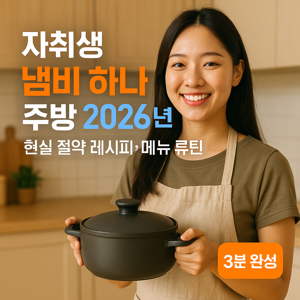 자취생 냄비 하나 주방 2026년 | 현실 절약 레시피·메뉴 루틴