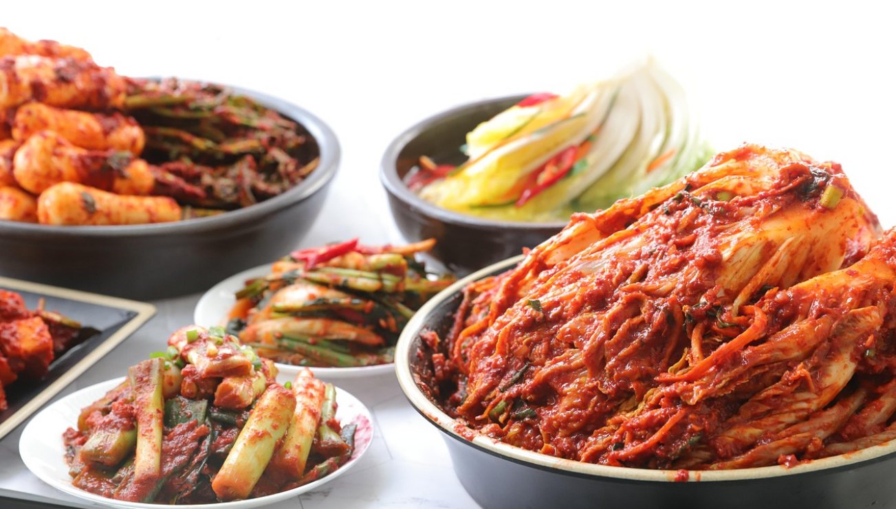 한국 전통 위 건강 음식 김치