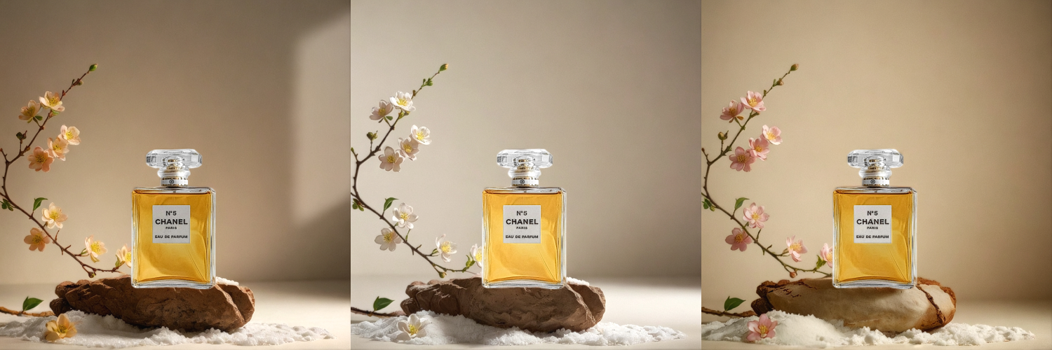 The AI generates three versions of images based on your input.