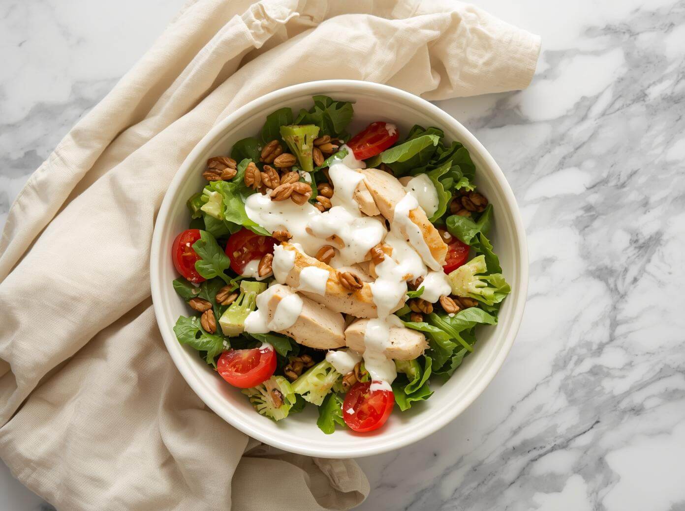 닭가슴살 샐러드 그릭요거트 드레싱