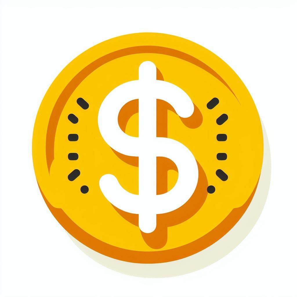 노란 외화 동전 이미지