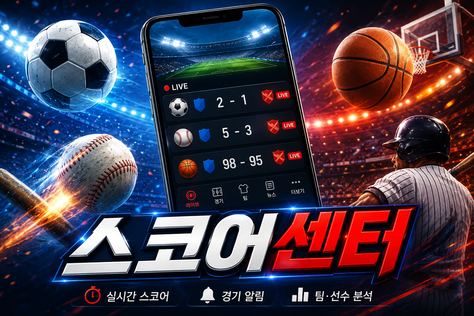 스코어센터 앱 설치방법부터 사용법까지 총정리｜실시간 스포츠 점수 확인 꿀팁 관련 사진