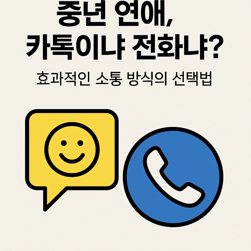 중년 연애, 카톡이냐 전화냐? 효과적인 소통 방식의 선택법