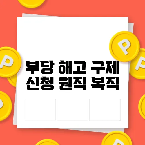 부당 해고 구제 신청 원직 복직