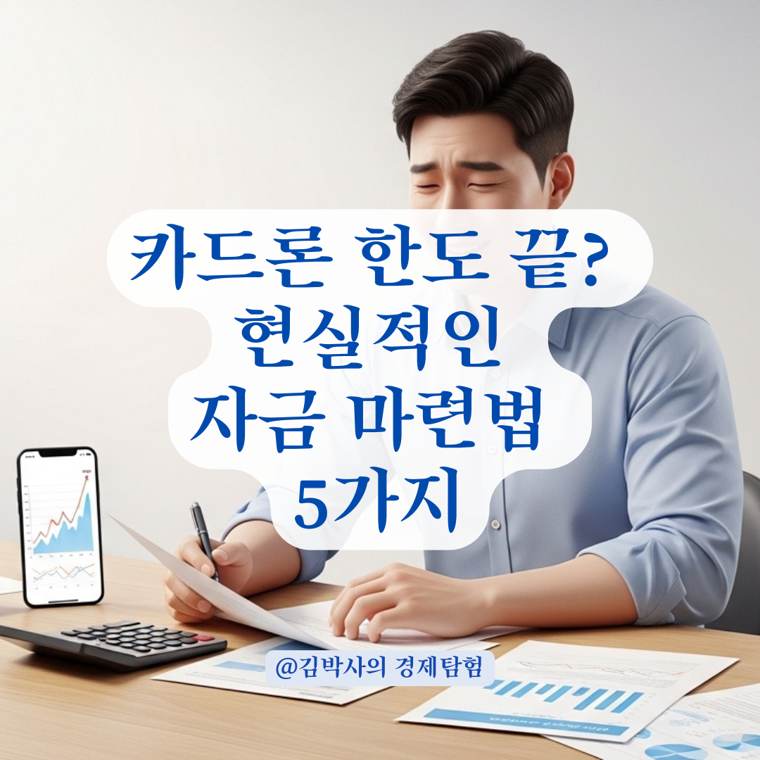 카드사 대출 한도 소진 후 추가 자금 마련을 위한 현실적인 대안은?