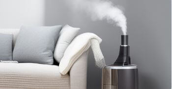 소파 옆에 가습기