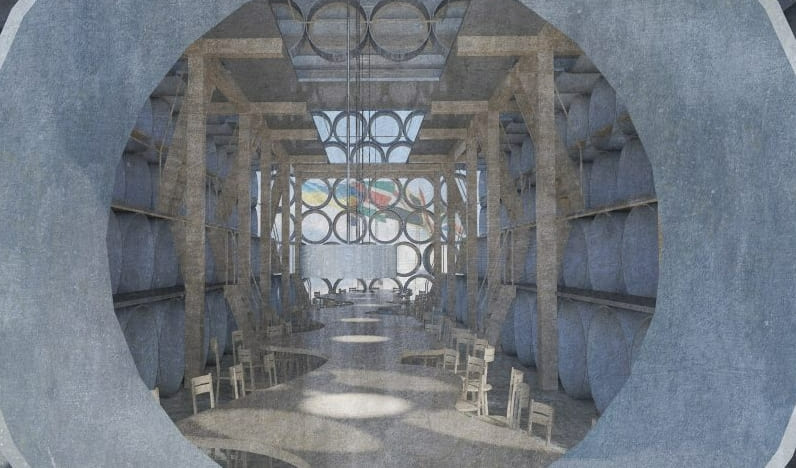 독일 건축디자인사의 노르드 스트림(Nord Stream) 단절 후 파이프 공간의 재구성 Opposite Office proposes turning Nord Stream gas pipeline into "UN for ordinary people"