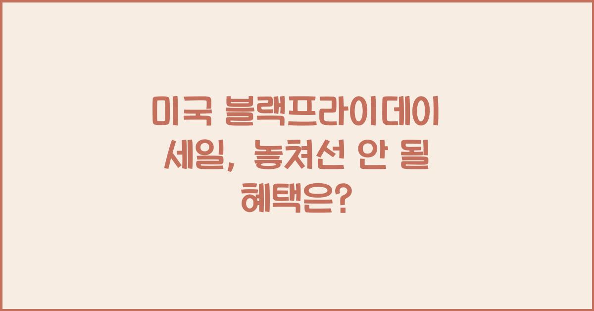 미국블랙프라이데이