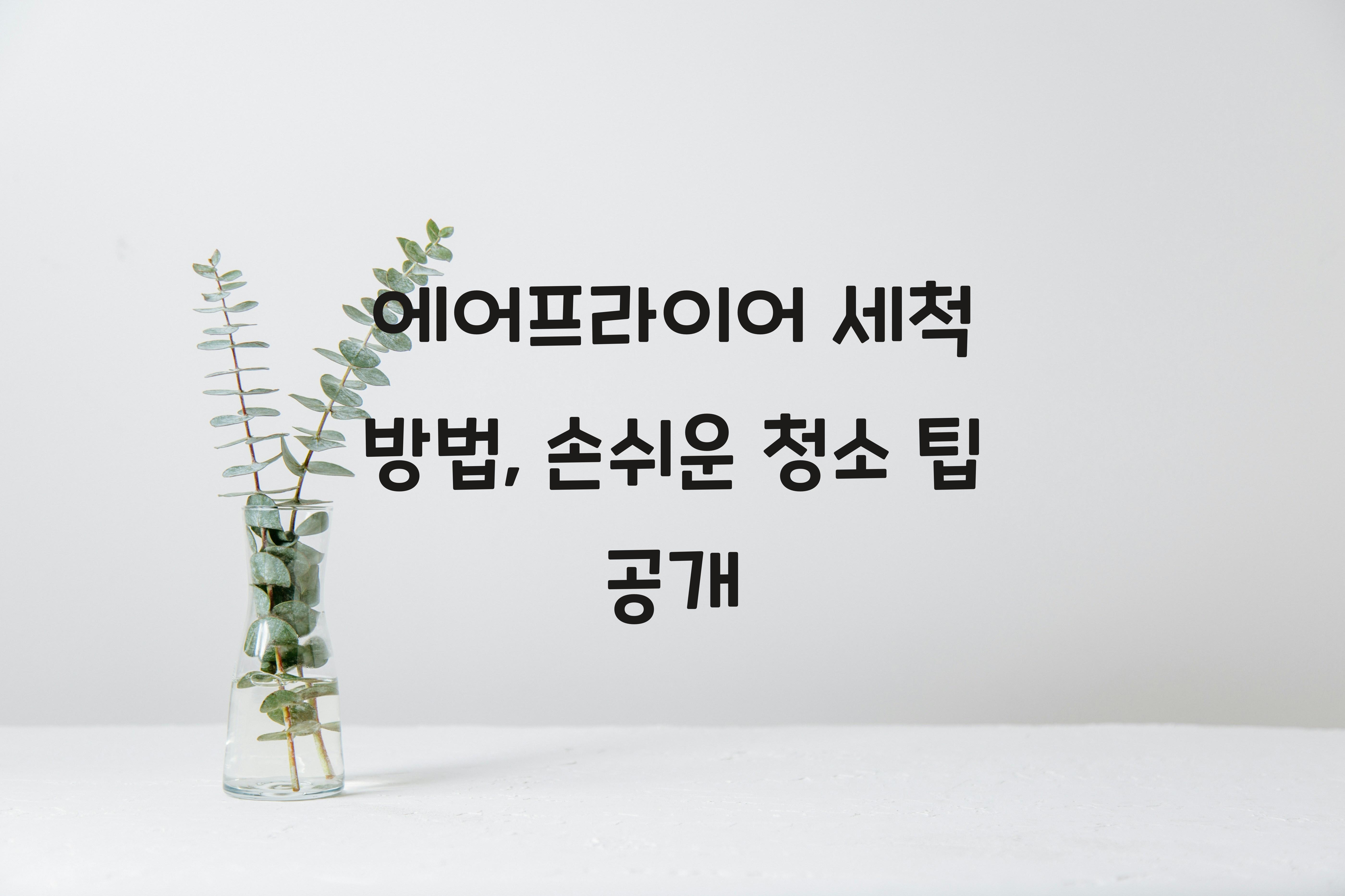 에어프라이어 세척 방법