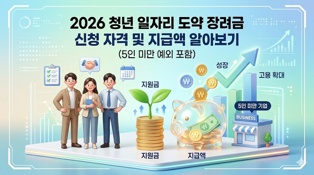 2026년 청년 일자리 도약 장려금 기업 및 청년 지원 자격 조건 신청 방법 최대 1200만원 지원금 혜택 총정리